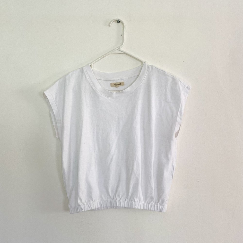 Madewell Banded Muscle Tee - White, Medium - Sold Out on Site